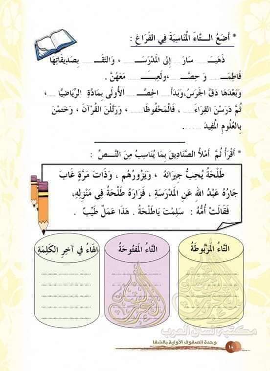 MjYyMTA0MQ11116 بالصور شرح درس التاء المربوطة و المبسوطة و الهاء للصف الثامن الفصل الاول 2020